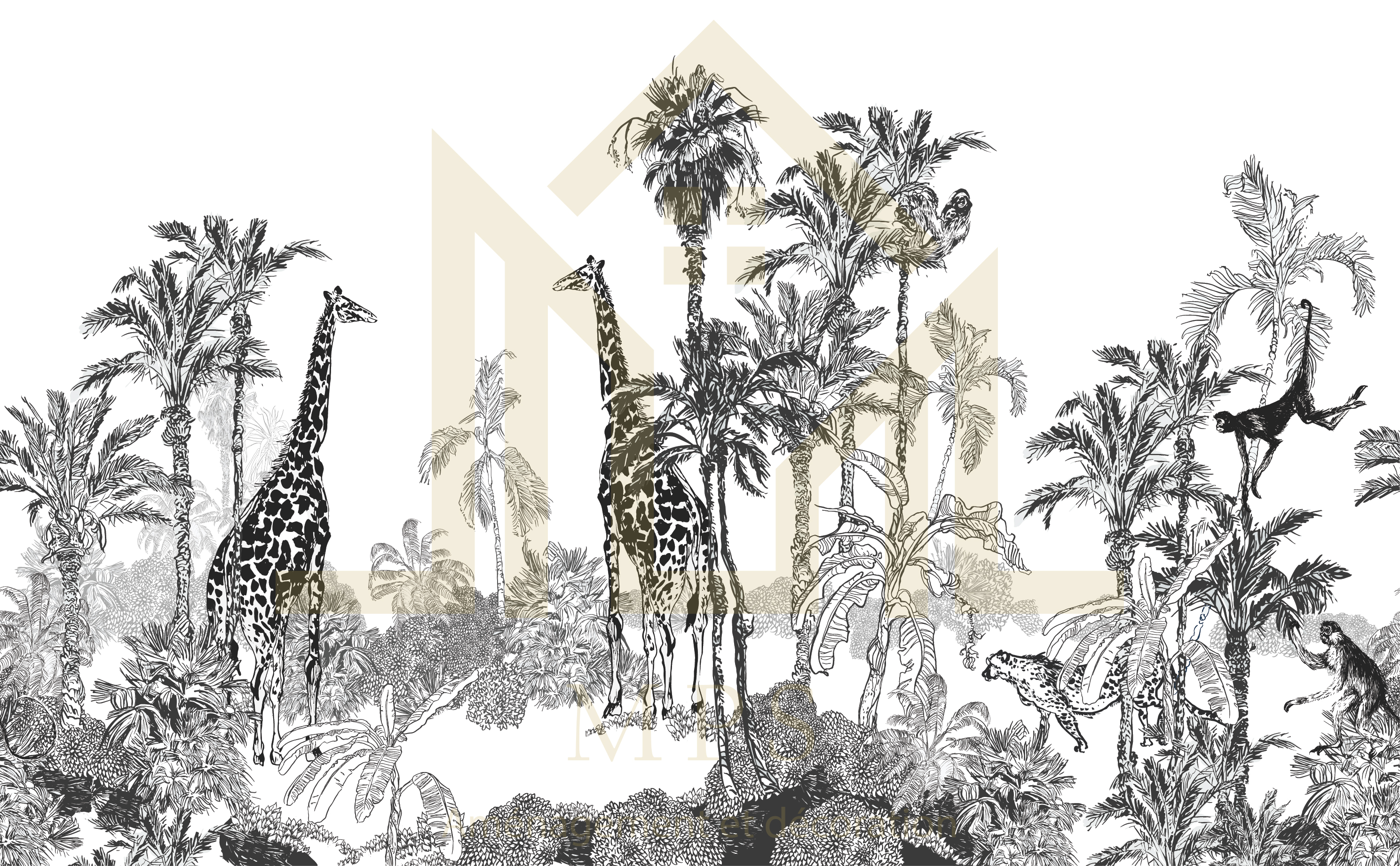 Papier peint personnalisé Tropicale